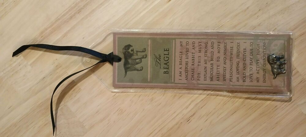 Purebred Puppies The Beagle Dog Bookmark Holder & Metal Pin Pet Lovers Gift